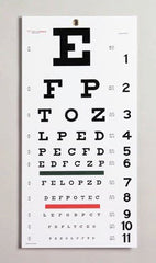 Dukal Eye Chart Tech-Med® 20 Foot Measurement Acuity Test