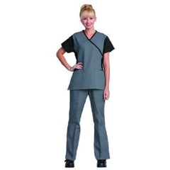 Fashion Seal Uniforms Scrub Shirt Large Pewter 2 Pockets Short Sleeve Female - M-930404-513 - Each