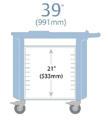 Intermetro Industries Emergency Cart Lifeline™ 37-7/8 X 23-1/8 X 38-1/8 Inch Without Drawers