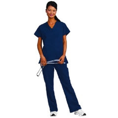 Fashion Seal Uniforms Scrub Shirt Large Navy Blue 2 Pockets Short Sleeve Female - M-992573-687 - Each