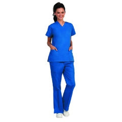 Fashion Seal Uniforms Scrub Shirt Small Royal Blue 2 Pockets Short Set-In Sleeve Female - M-1100872-2368 - Each