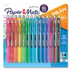 Paper Mate® InkJoy Retractable Gel Pen, Medium 0.7mm, Assorted Ink/Barrel, 14/Pack