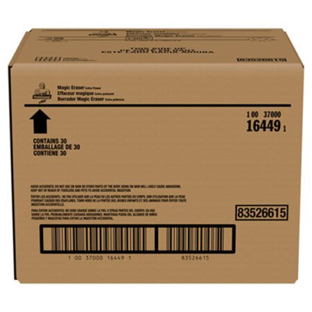 Mr. Clean® Magic Eraser Extra Durable, 4 3/5" x 2 2/5", 7/10" Thick, White, 30/Carton