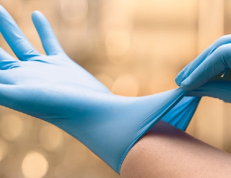 Cardinal Surgical Glove ESTEEM™ Blue with Neu-Thera® Size 5.5 Sterile Pair Polyisoprene Extended Cuff Length Smooth Blue Not Chemo Approved - M-717842-4595 - Case of 200