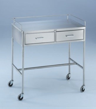 Blickman Utility Table Crescent 20 X 34 X 36 Inch Stainless Steel 2 Drawers
