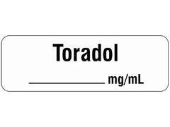 Shamrock Scientific Drug Label Shamrock Anesthesia Label TORADOL / _____ mg / mL White 1/2 X 1 Inch - M-718517-1395 - Roll of 1