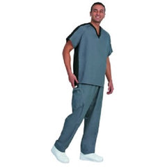 Fashion Seal Uniforms Scrub Shirt Medium Pewter / Black 1 Pocket Short Sleeve Unisex - M-1076813-913 - Each