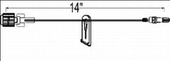 ICU Medical Extension Set 12 Inch Tubing 0.53 mL Priming Volume DEHP-Free - M-720194-3581 - Case of 50