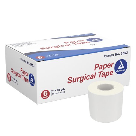 Dynarex Medical Tape Dynarex® Porous Paper 2 Inch X 10 Yard White NonSterile