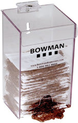 Bowman Manufacturing PPE Dispenser BOWMAN® Surface Mount 1-Box Capacity Clear 3-1/4 X 4-1/2 X 7-1/2 Inch Plastic