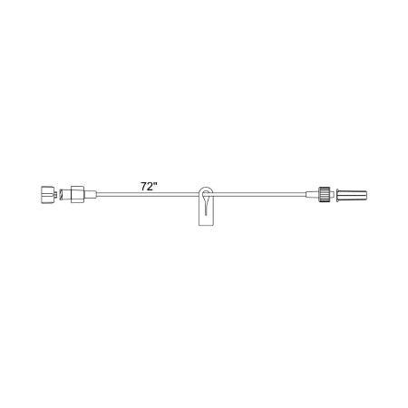 Smiths Medical EXTENSION, MICRO BORE W/GRN SLIDE CLAMP MALE LL 72" (50/CS) - M-721327-3940 - Case of 50