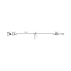 Smiths Medical EXTENSION, MICRO BORE W/GRN SLIDE CLAMP MALE LL 72" (50/CS) - M-721327-3940 - Case of 50