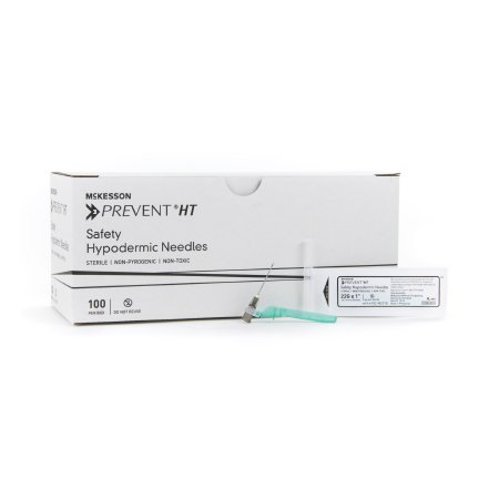 Hypodermic Needle McKesson Prevent® HT Hinged Safety Needle 22 Gauge 1 Inch Length - M-721359-1766 - Case of 800