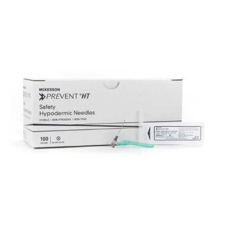 Hypodermic Needle McKesson Prevent® HT Hinged Safety Needle 22 Gauge 1 Inch Length - M-721359-1069 - Each