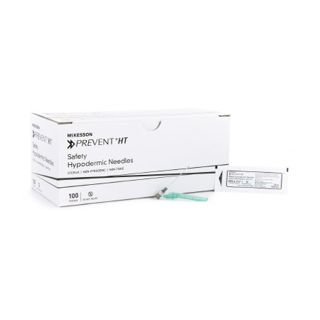 Hypodermic Needle McKesson Prevent® HT Hinged Safety Needle 22 Gauge 1-1/2 Inch Length - M-721360-2905 - Case of 800