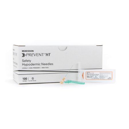 Hypodermic Needle McKesson Prevent® HT Hinged Safety Needle 25 Gauge 1-1/2 Inch Length - M-721364-2334 - Case of 800