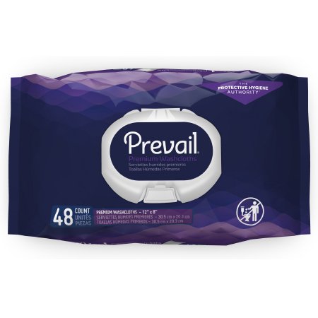 First Quality Personal Wipe Prevail® Soft Pack Aloe / Vitamin E / Chamomile Fresh Scent 48 Count