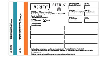 Steris Sterilization Load Record Card Verdoc® Steam and EO Steam / EO Gas