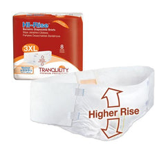 Principle Business Enterprises Unisex Adult Incontinence Brief Tranquility® HI-Rise™ Bariatric 3X-Large Disposable Heavy Absorbency - M-722309-3507 - Case of 32
