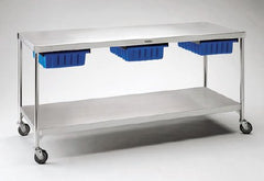 Pedigo Products Central Supply Work Table Center Supply 24 X 34 X 72 Inch Stainless Steel 1 Shelf