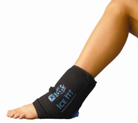 Battle Creek Cold Pack with Wrap Ice It!® MaxCOMFORT™ System Ankle / Elbow / Foot / Wrist 9-1/2 X 16 Inch Fabric / Foam / Vinyl / Gel Reusable