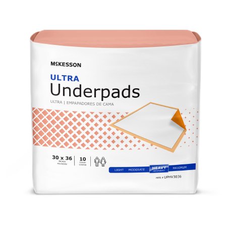 Underpad McKesson Ultra 30 X 36 Inch Disposable Fluff / Polymer Heavy Absorbency - M-724031-1759 - Case of 100