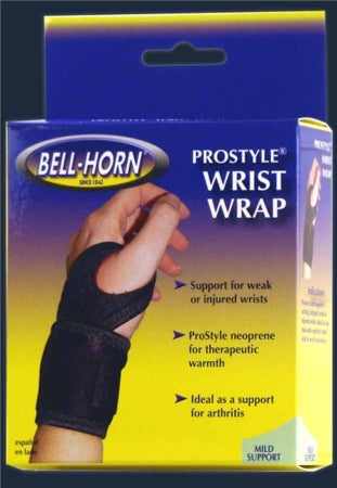 DJO Wrist Support Bell-Horn® Pro Style® Wraparound Neoprene / Terrycloth Left or Right Hand Black One Size Fits Most