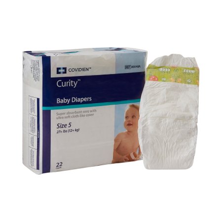 Cardinal Unisex Baby Diaper Curity™ Size 5 Disposable Heavy Absorbency - M-724686-1261 - Case of 176