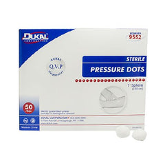 Dukal Gauze Pressure Dot Dukal™ Nonwoven 1-Ply 1 Inch Sphere Sterile