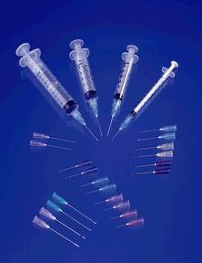 AirTite Products Syringe with Hypodermic Needle ExelInt® 10 mL 18 Gauge 1 Inch Detachable Needle Without Safety