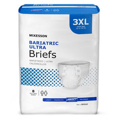 Unisex Adult Incontinence Brief McKesson Ultra Plus Bariatric 3X-Large Disposable Heavy Absorbency - M-724912-1758 - Case of 4