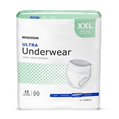 Unisex Adult Absorbent Underwear McKesson Ultra Pull On with Tear Away Seams 2X-Large Disposable Heavy Absorbency - M-724919-4039 - Case of 4