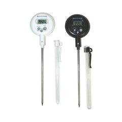 PANTek Technologies LLC Digital Laboratory Thermometer Marathon Fahrenheit / Celsius 14° to 392°F (-10° to +200°C) Stainless Steel Probe Free-standing Battery Operated