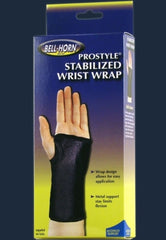 DJO Wrist Brace Bell-Horn® ProStyle® Wrap Neoprene / Terry Cloth Right Hand Black One Size Fits Most