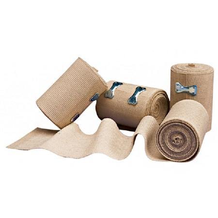 DJO Elastic Bandage 3 Inch Width Standard Compression Clip Detached Closure Tan NonSterile