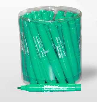 Viscot Industries Skin Marker EZ Removable Ink™ Mini Green Regular Tip NonSterile - M-726135-4751 - Case of 240