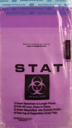 Minigrip Specimen Transport Bag with Document Pouch Enhanced Speci-Gard® 6 X 10 Inch Polyethylene Adhesive Closure Biohazard Symbol / Storage Instructions / Instructions for Use NonSterile