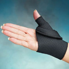 Patterson Medical Supply Thumb Splint Comfort Cool ® Small Hook and Loop Strap Closure Left or Right Hand Black