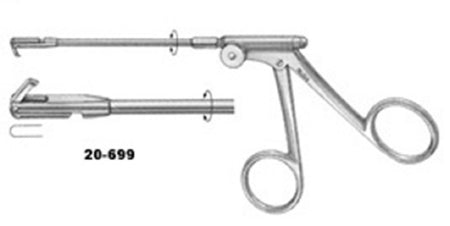 Miltex Nasal Forceps 7-3/4 Inch, Adult Rotating Handle Angled 2.5 X 7 mm Back Bite - M-727138-2846 - Each