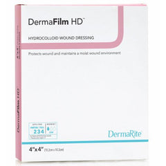 DermaRite Industries Hydrocolloid Dressing DermaFilm® 4 X 4 Inch Square Sterile