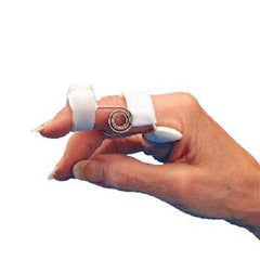Patterson Medical Supply Finger Extension Splint LMB Size A Distal Strap Left or Right Hand Silver / White