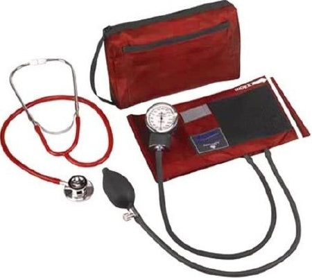 Mabis Healthcare Aneroid Sphygmomanometer Combo Kit Combo Kit Adult Size Nylon Cuff