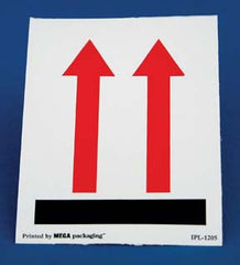 Fisher Scientific Pre-Printed Label Instructional Label Black / Gray Paper Double Up Arrow Red 3 X 4 Inch - M-730915-4489 - Pack of 1