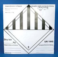 Fisher Scientific Pre-Printed Label Communication Fill In Blue / White Paper Dry Ice Quality Control Label 5-1/2 X 5-1/2 Inch - M-730916-1389 - Pack of 1