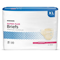 Unisex Adult Incontinence Brief McKesson Super Plus X-Large Disposable Moderate Absorbency - M-730975-3300 - Case of 3