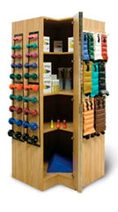 Hausmann Industries Storage Unit with Exercise Equipment 39 Piece Set with Stationary Unit TheraStand™ 1 to 10 lbs.
