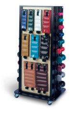 Hausmann Industries Weight / Storage Rack 30 W X 61 H X 24 D Inch, 3 Inch Swivel Easy Rolling Caster