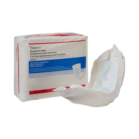Cardinal Bladder Control Pad Sure Care™ 6-1/2 X 13 Inch Heavy Absorbency Polymer Core One Size Fits Most Adult Male Disposable - M-731699-3186 - Case of 84