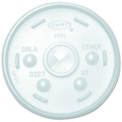 RJ Schinner Co Lid Translucent, Straw Slotted