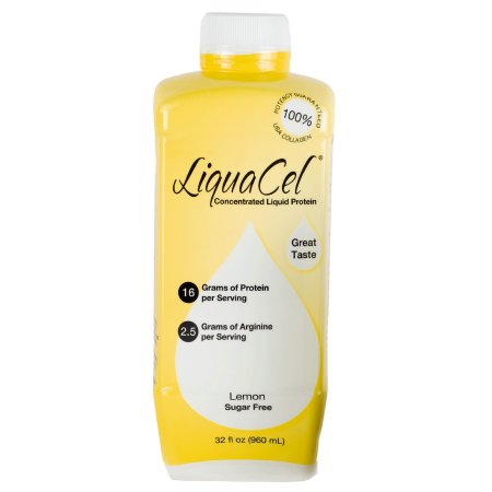 Global Health Products Oral Protein Supplement LiquaCel™ Lemonade Flavor Ready to Use 32 oz. Bottle